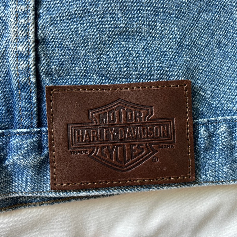 Vintage Harley-Davidson denim biker vest - Picture 7 of 7